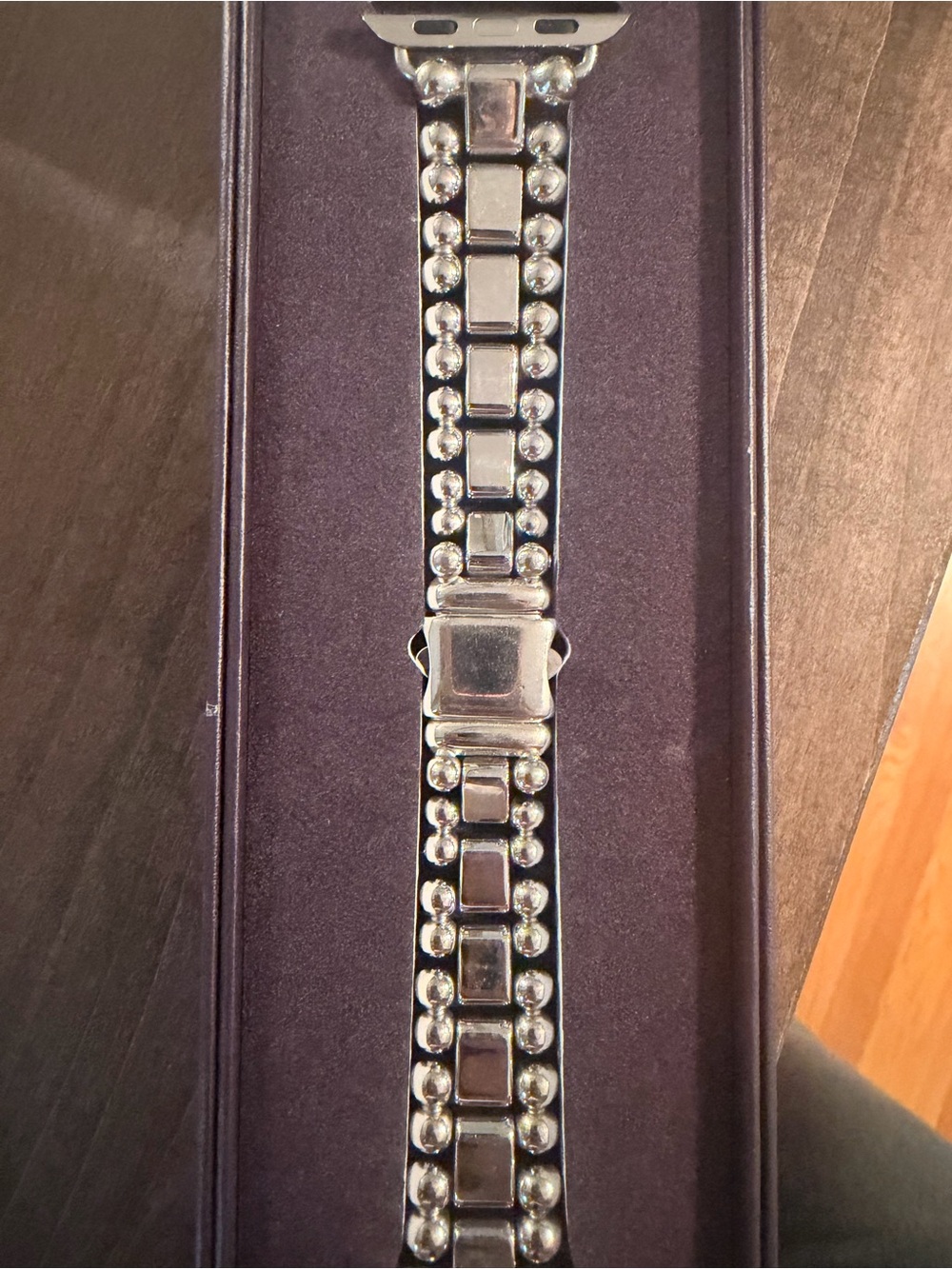 LAGOS Silver Link Bracelet Apple Watch Band - Picture 5 of 5